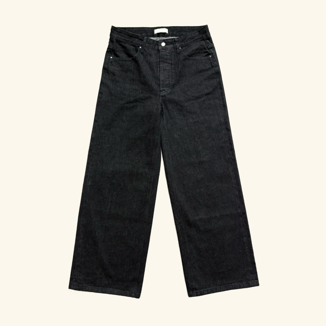 Crocodile Japanese Selvedge Traditional Black