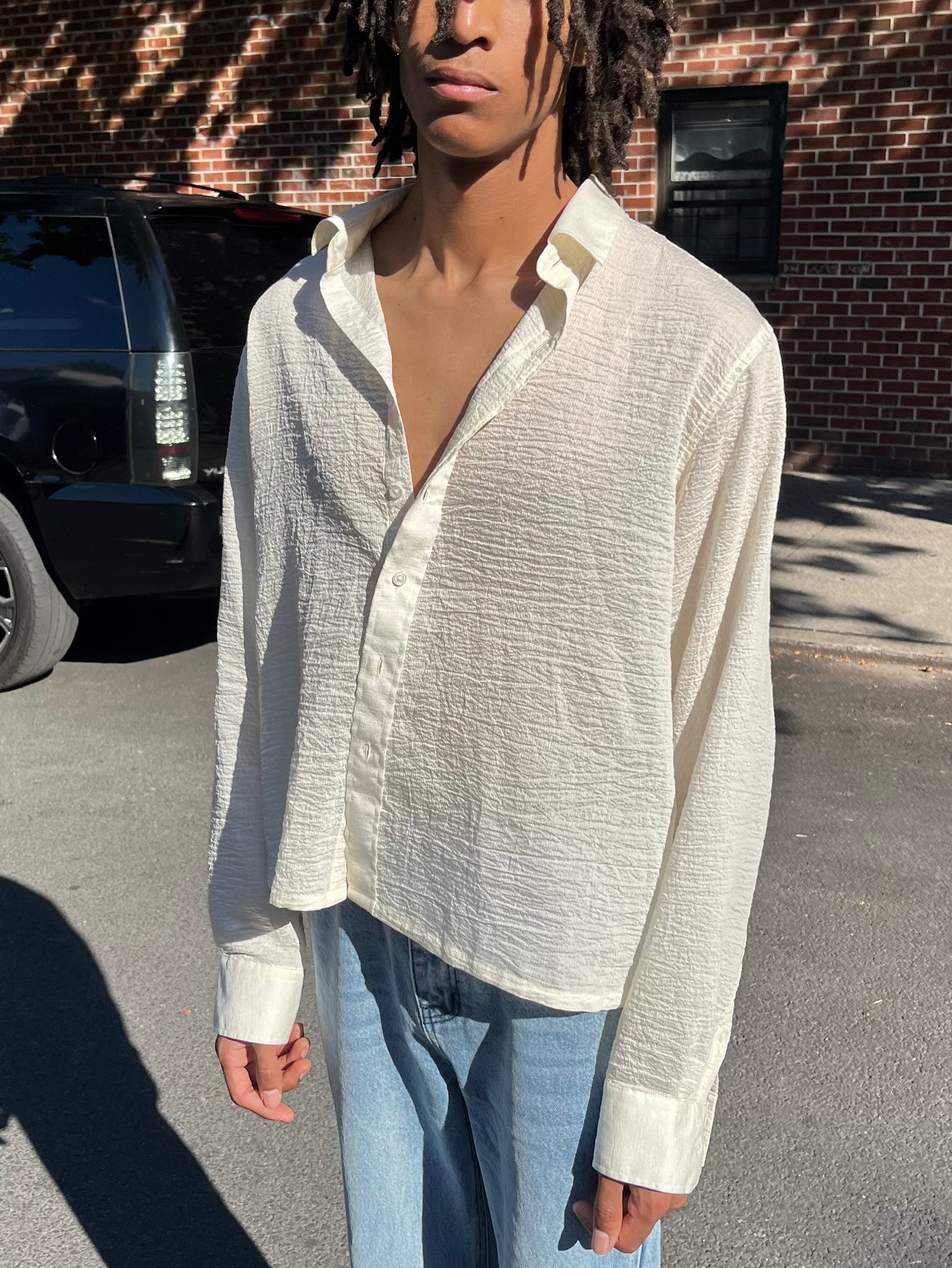 parchment dress shirt natural