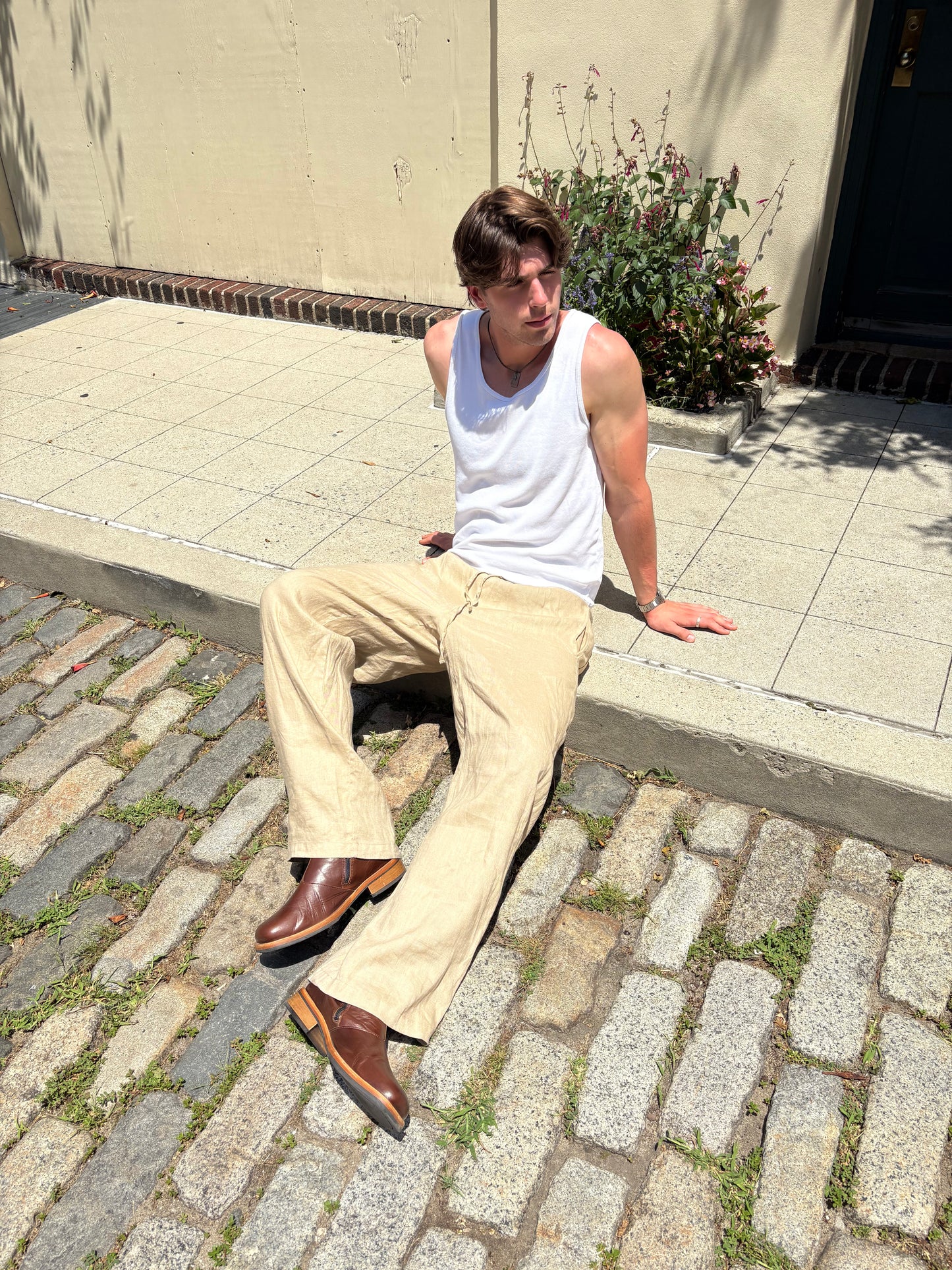Montauk wide leg linen pants
