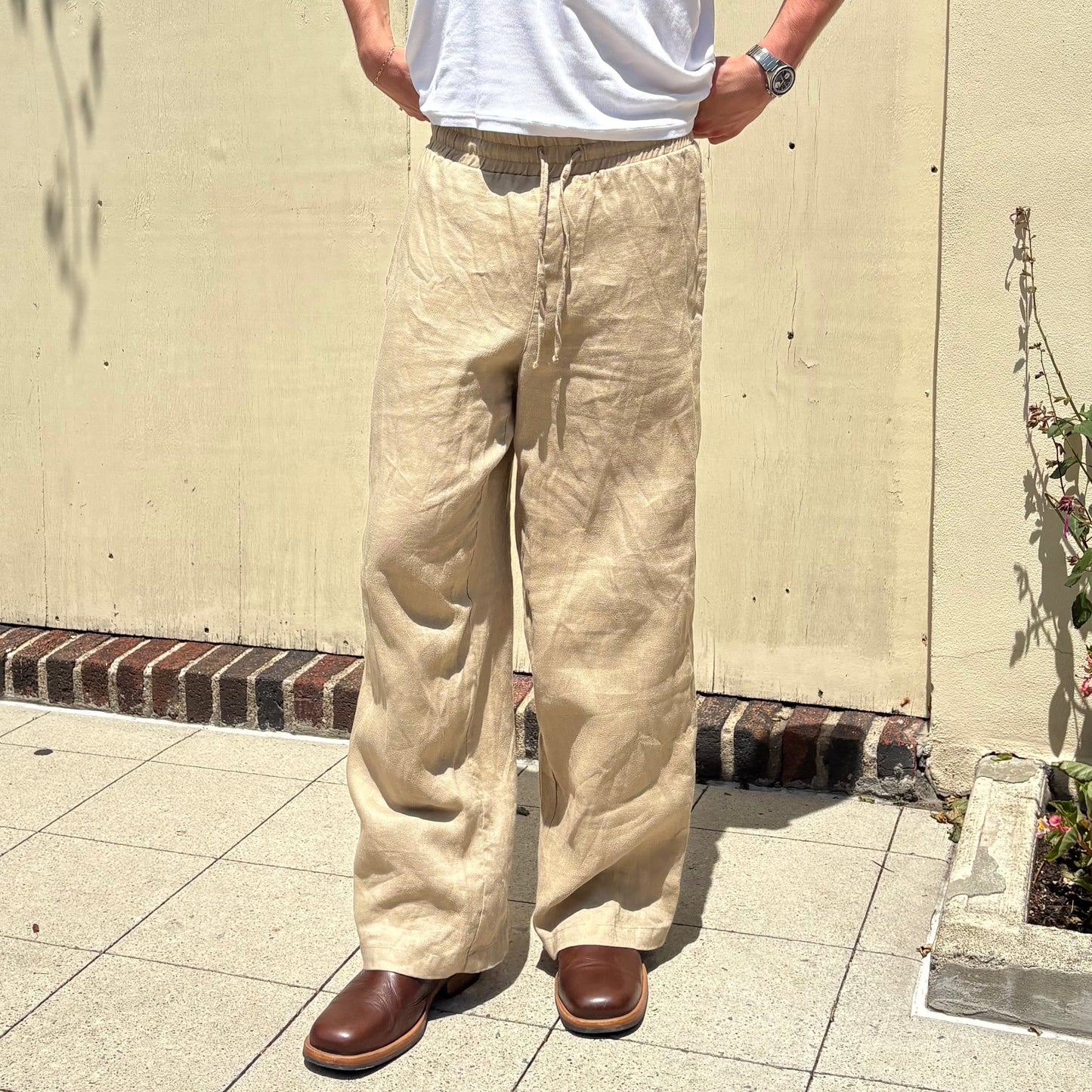 Montauk wide leg linen pants