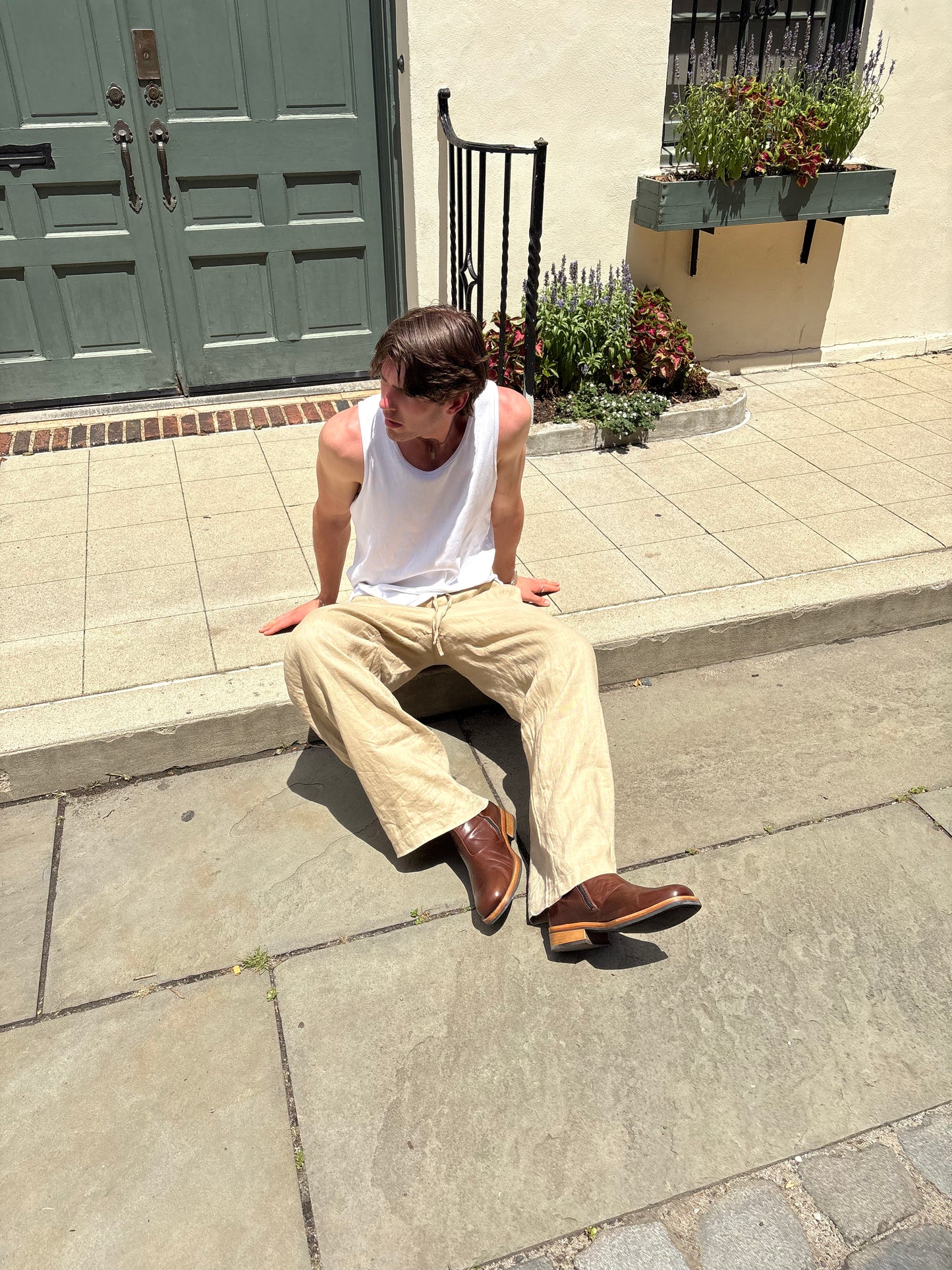 Montauk wide leg linen pants