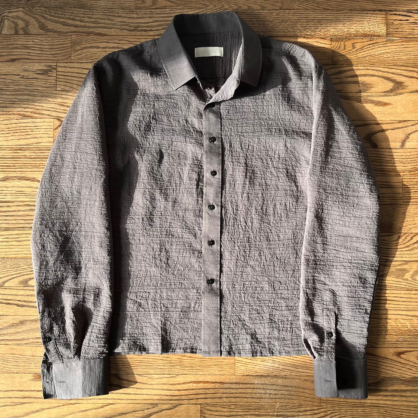 parchment dress shirt soot grey