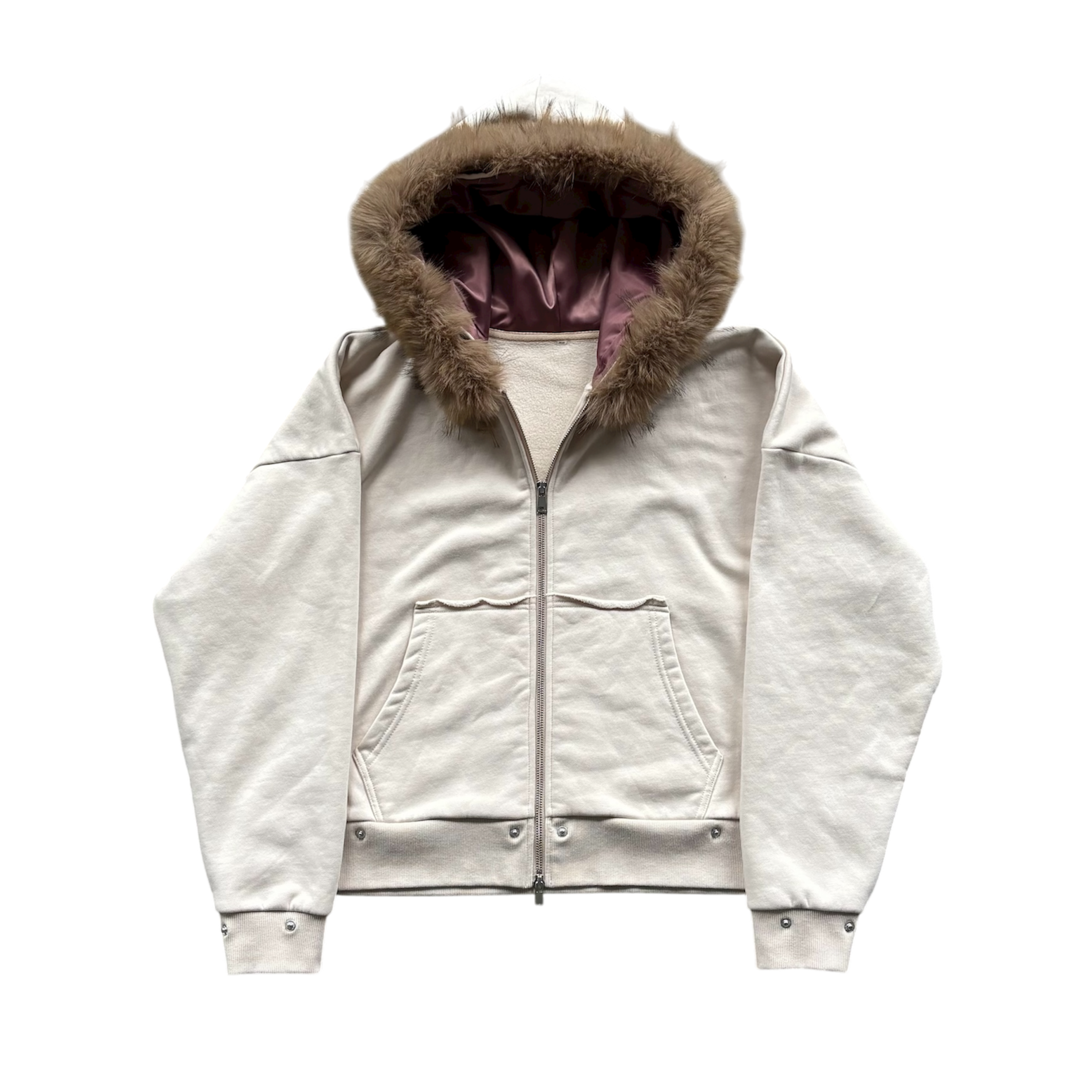 Satin Fur Hoodie